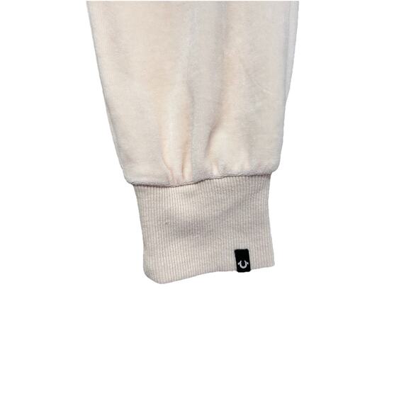 True Religion Cream Velour Jogger Pants Women’s Size Small - Picture 3 of 9